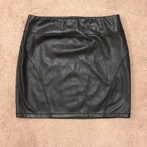 Faux leather skirt